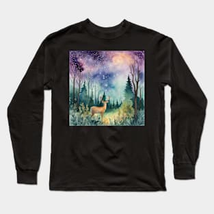 Watercolor Forest Scene II Long Sleeve T-Shirt